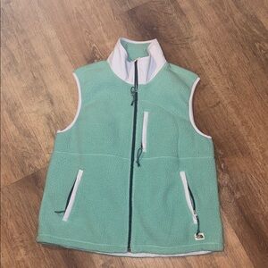 The North Face Aqua Fleece Vest with Light Grey Trim